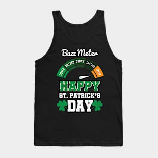 HAPPY ST PATRICK'S DAY buzz meter Tank Top